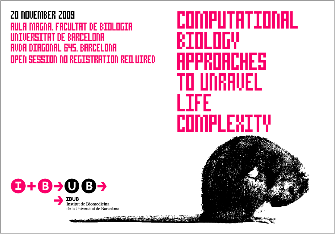 Flyer for the Computational Biology Approaches to Unravel Life Complexity event